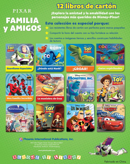 🌈 Mi Primera Biblioteca: Pixar – Familia y Amigos  📚✨ 12 mini libros para soñar, aprender y crecer
