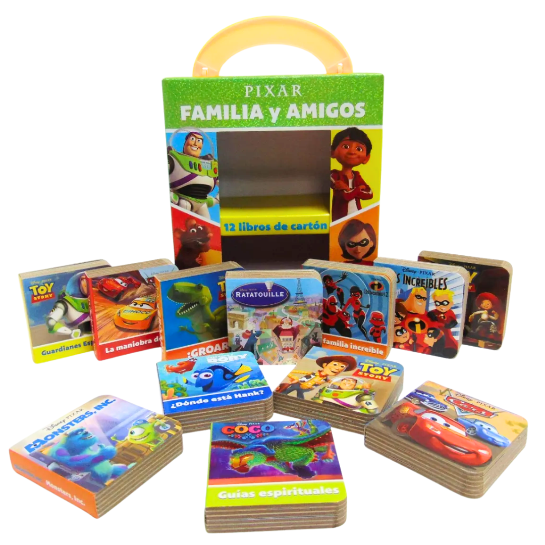 🌈 Mi Primera Biblioteca: Pixar – Familia y Amigos  📚✨ 12 mini libros para soñar, aprender y crecer