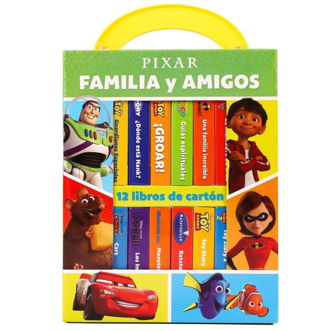 🌈 Mi Primera Biblioteca: Pixar – Familia y Amigos  📚✨ 12 mini libros para soñar, aprender y crecer