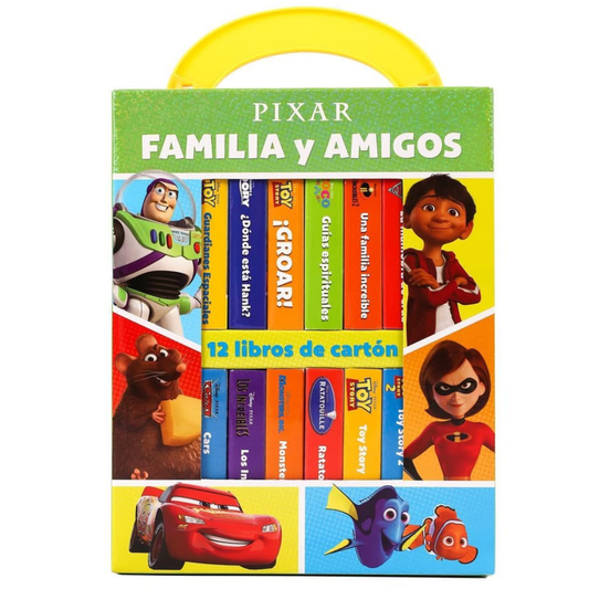 🌈 Mi Primera Biblioteca: Pixar – Familia y Amigos  📚✨ 12 mini libros para soñar, aprender y crecer